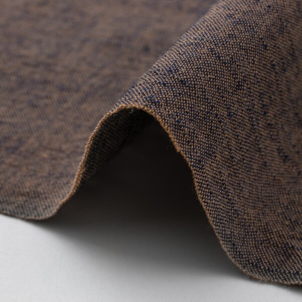 Tessuto di cotone giapponese a mezzo metro, "Fuuai (cachi x indaco)"