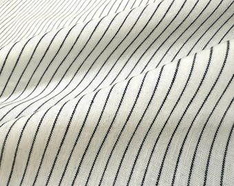 Chambray indigo stripes, Japanese cotton fabric – 115cm Width by the Yard