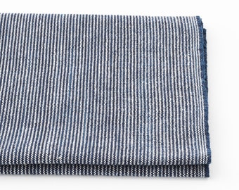 Japanese stripe fabric by the half yard, Mansuji (ten thousand streaks) Indigo Fabric