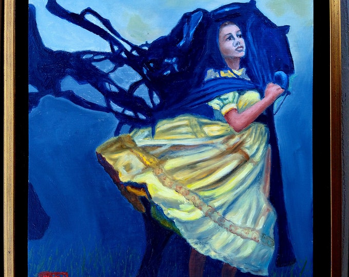 The Yellow Dress, oil on panel