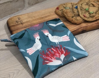 Light Teal Cockatoo Pot Holder Pot Mat