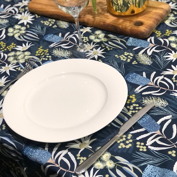 Navy Native Tablecloth