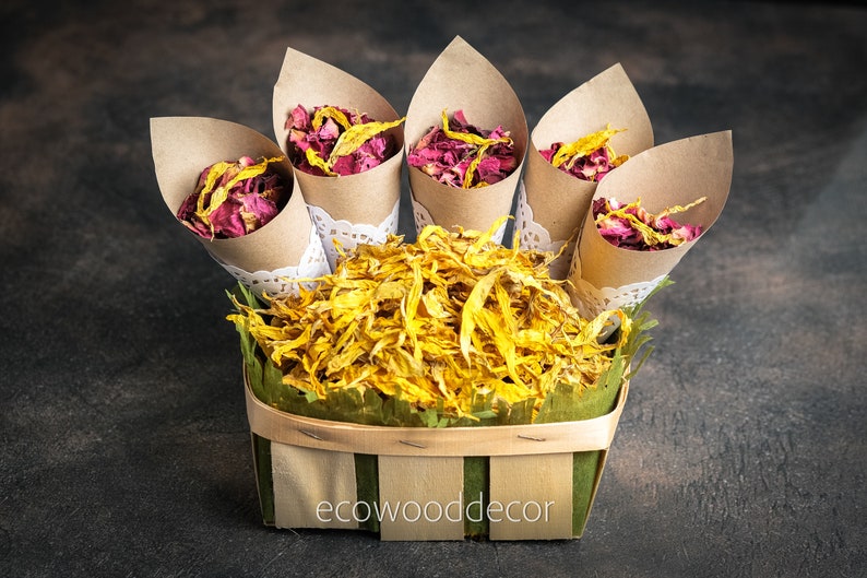 50 KRAFT Paper Cones,Wedding confetti package,Wedding Confetti Cones,Cones for Confetti,Wedding petal cones Confetti,