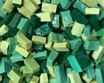 Mosaic Smalti 8oz Orsoni’s Greens light, dark and random mix