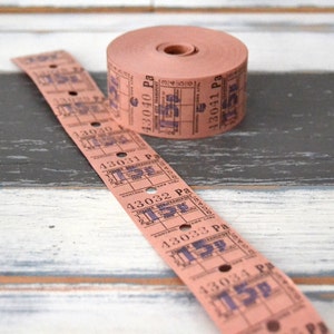 20 billets de bus anglais vintage - Ephemera rose, fournitures de scrapbooking