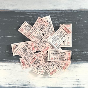 Vintage Angela Park Tickets: Ephemera for Junk Journals, Scrapbooking
