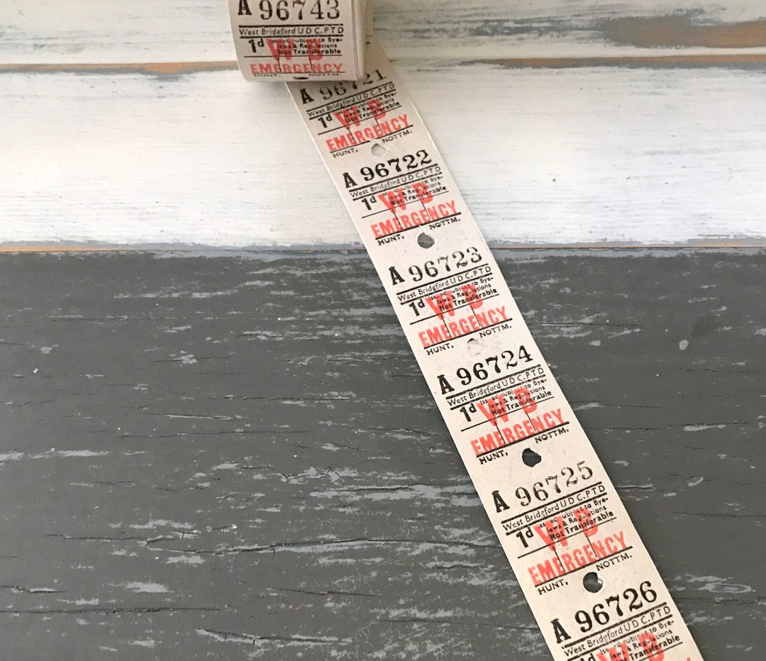 Vintage English Bus Tickets 20 Vintage Tickets