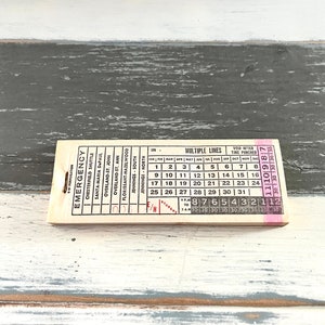 Vintage Transfer Ticket Booklet / Vintage Tickets / NOTFALL / Missouri Bahntickets / Vintage Papier Ephemera (Pink)