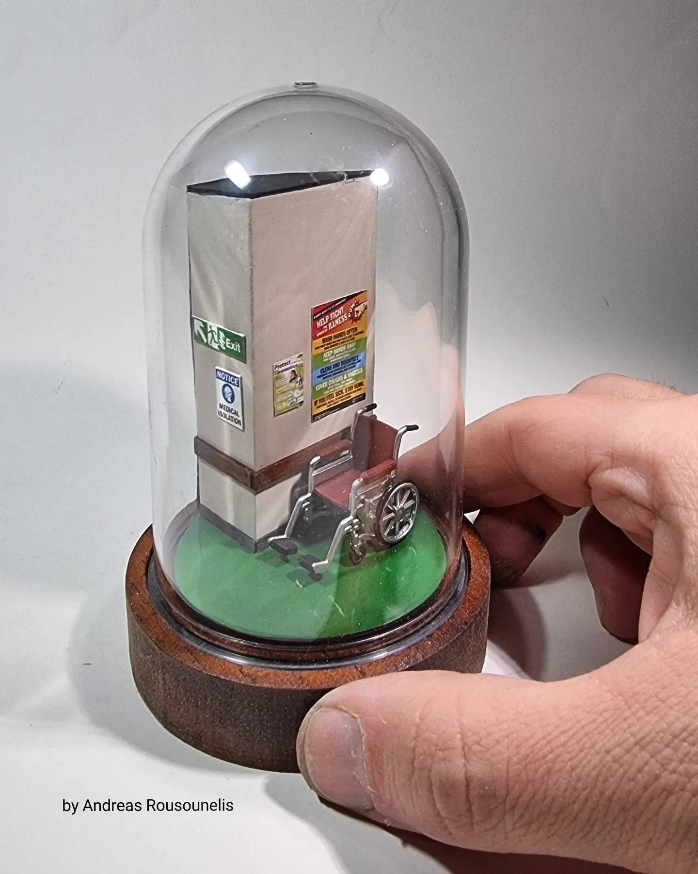 Border Collie Dog Miniature Diorama Box, Cottagecore Shelf Decor