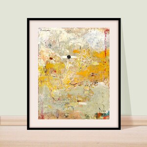 Yellow sky. High quality abstract art print in various dimensions ,Printed on 320 gsm cotton paper it will last generations enjoy. image 1