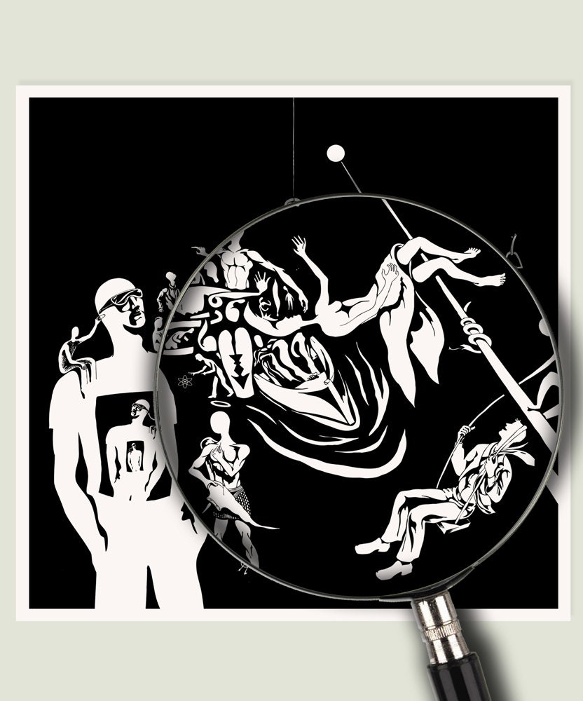 Swings and roundabouts.High quality surreal art print in Etsy