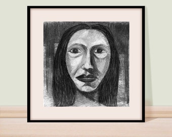 No un autorretrato, tal vez una Mona Lisa. Impresión de arte surrealista de alta calidad, impresa en papel de algodón de 320 g/m², durará generaciones.