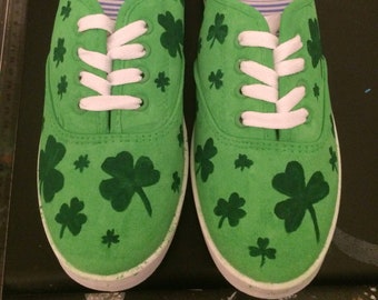 Handpainted Shamrock Shoes-Light