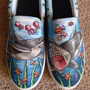Adult shark shoes top