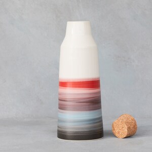 Pichet pour eau, bouteille en céramique avec bouchon liège rouge image 2