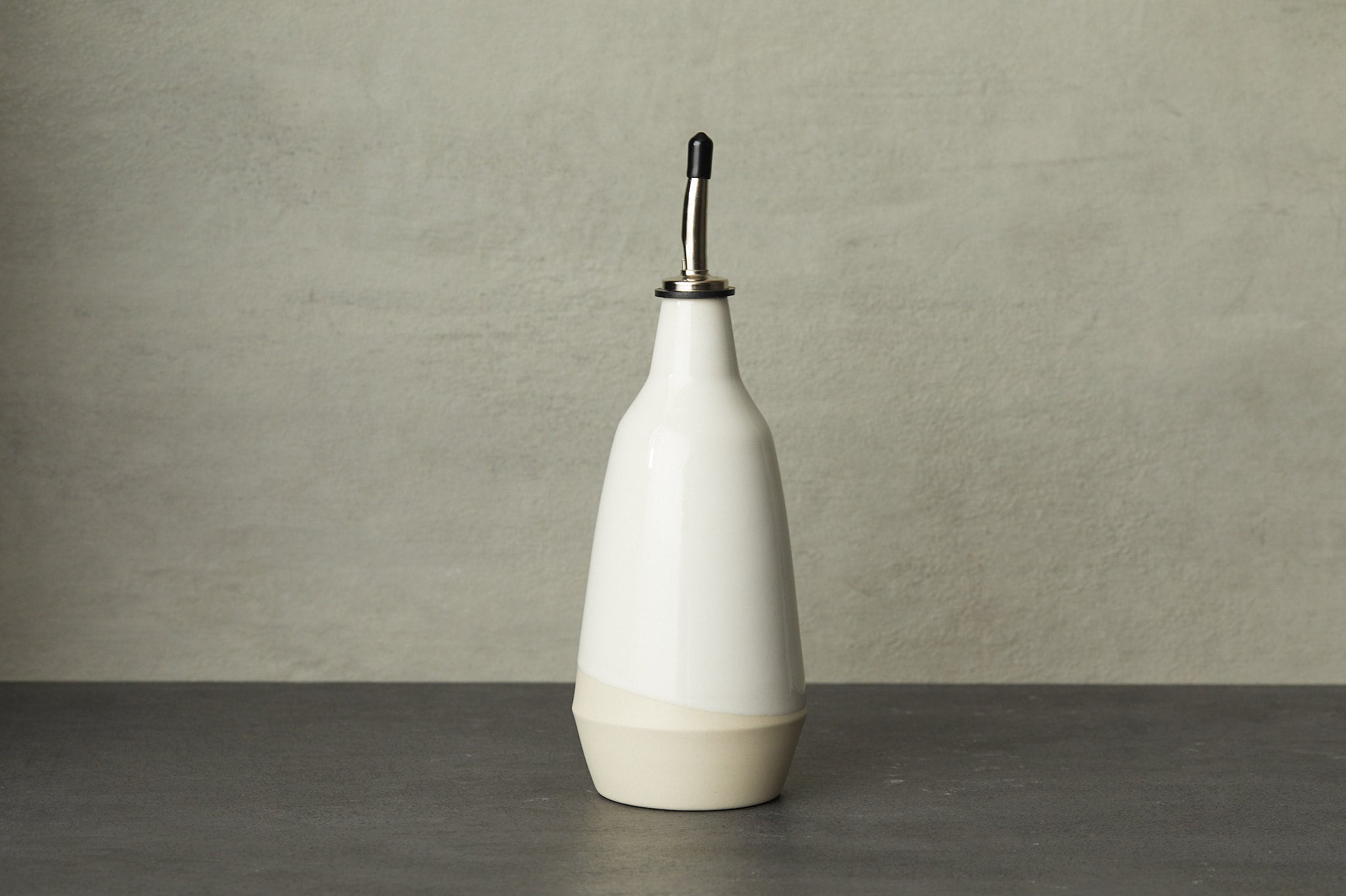 Handmade ceramic oil and vinegar dispenser
