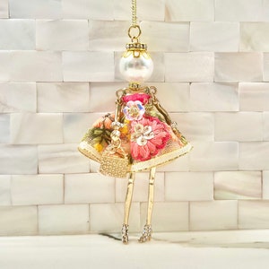 Französische Puppenanhänger, italienische Puppenkette, Partykleid, I love bling, kleine Puppenkette, italienische Puppenanhänger, Ellie&#39;s Belle: Carmelita