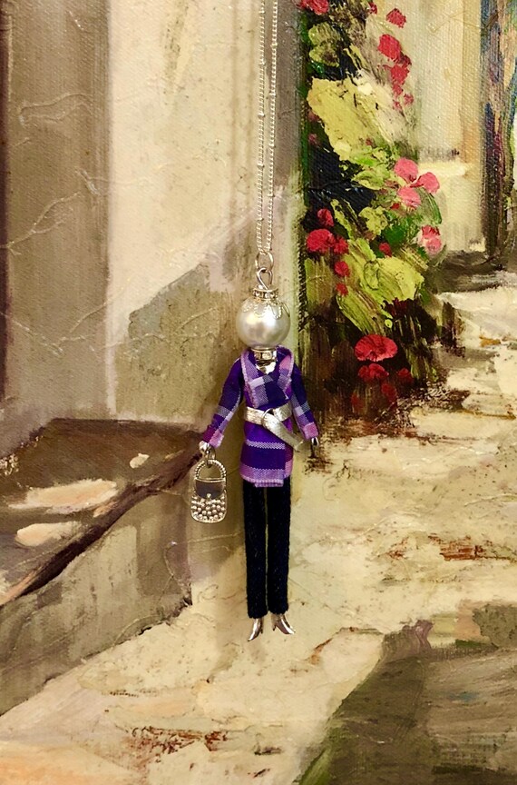 Collar Colgante De Muneca Francesa Collar De Muneca Parisina Etsy