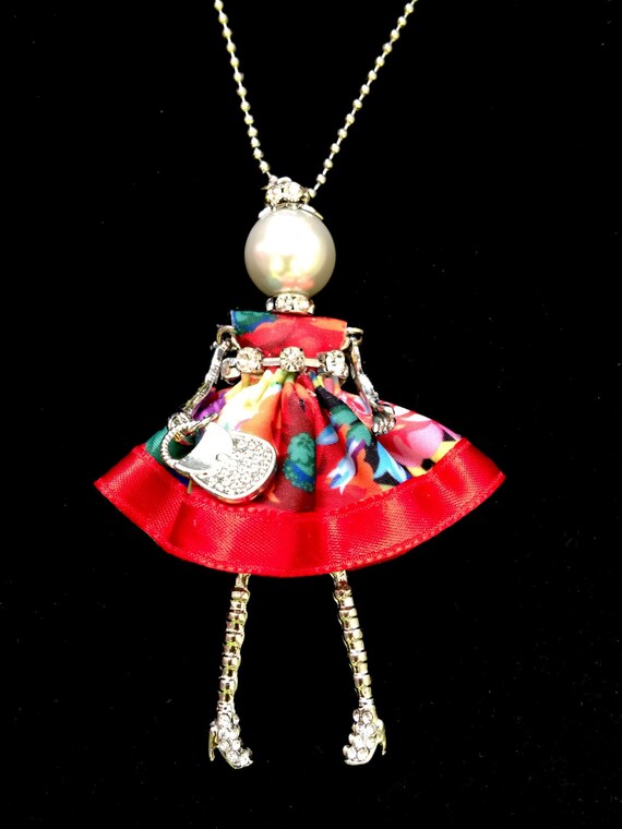 Colgante De Muneca Muneca Parisina Collar Joyeria De La Etsy