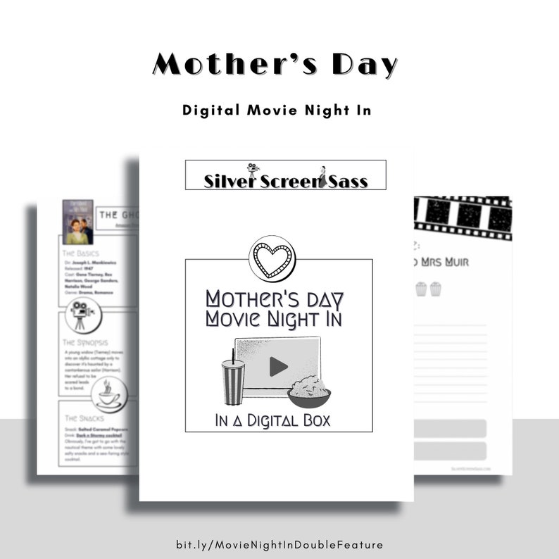 Mothers Day Movie Night In Double Feature a Digital Box movie fan/film buff gift/present image 1