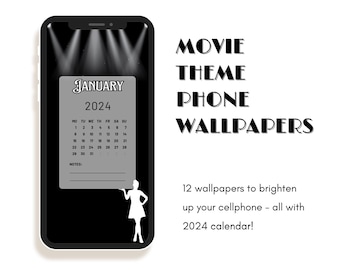 Film/Movie Phone Wallpapers with 2024 calendar