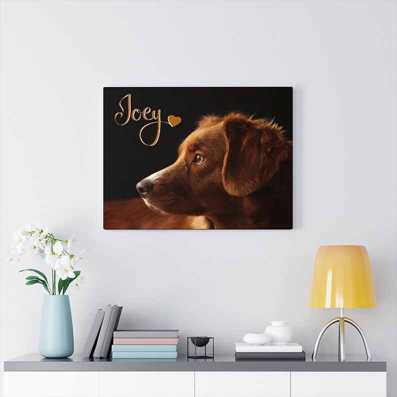 Custom Pet Canvas Pet Portrait on Canvas Pet Wall Art Etsy