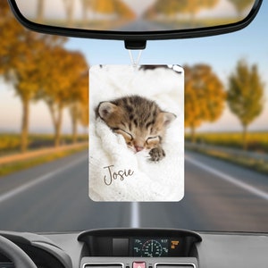 Car Air Freshener With Your Pet&#39;s Photo, Customized Air Freshener, Photo Car Air Freshener, Personalized Car Gift, Custom Car Accessory