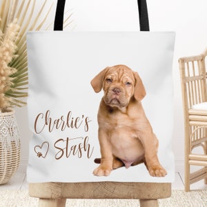 Aangepaste draagtas hond, draagtas hondenfoto, draagtas hondenliefhebber, draagtas hondenliefhebber, tas hond moeder, draagtas gepersonaliseerde hond, draagtas foto JE HOND, draagtas aangepaste hond