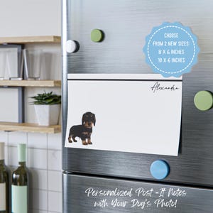 2 NEW SIZES! Personalized Dog Sticky Notes, Dog Photo Sticky Note Pads, Dog Paper Gift, Custom Dog Sticky Notes, Gift for Dog Lovers