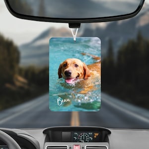 Car Air Freshener With Your Pet's Photo, Customized Air Freshener, Photo Car Air Freshener, Personalized Car Gift, Custom Car Accessory