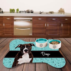 Customized Dog Placemat, Food and Water Mat, Dog Photo Placemat, Personalized Name, Cute Puppy Gift, Dog Gift, Dog Owner Gift, Dog Placemat