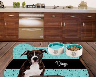 Customized Dog Placemat, Food and Water Mat, Dog Photo Placemat, Personalized Name, Cute Puppy Gift, Dog Gift, Dog Owner Gift, Dog Placemat