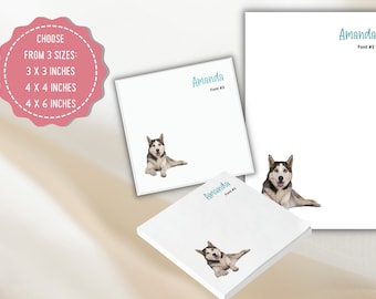 Post-it personalizzati con cani, Post-it personalizzati con cani, Post-it con foto, Blocchi di post-it con foto, Regalo di carta per cani, Post-it personalizzati con cani