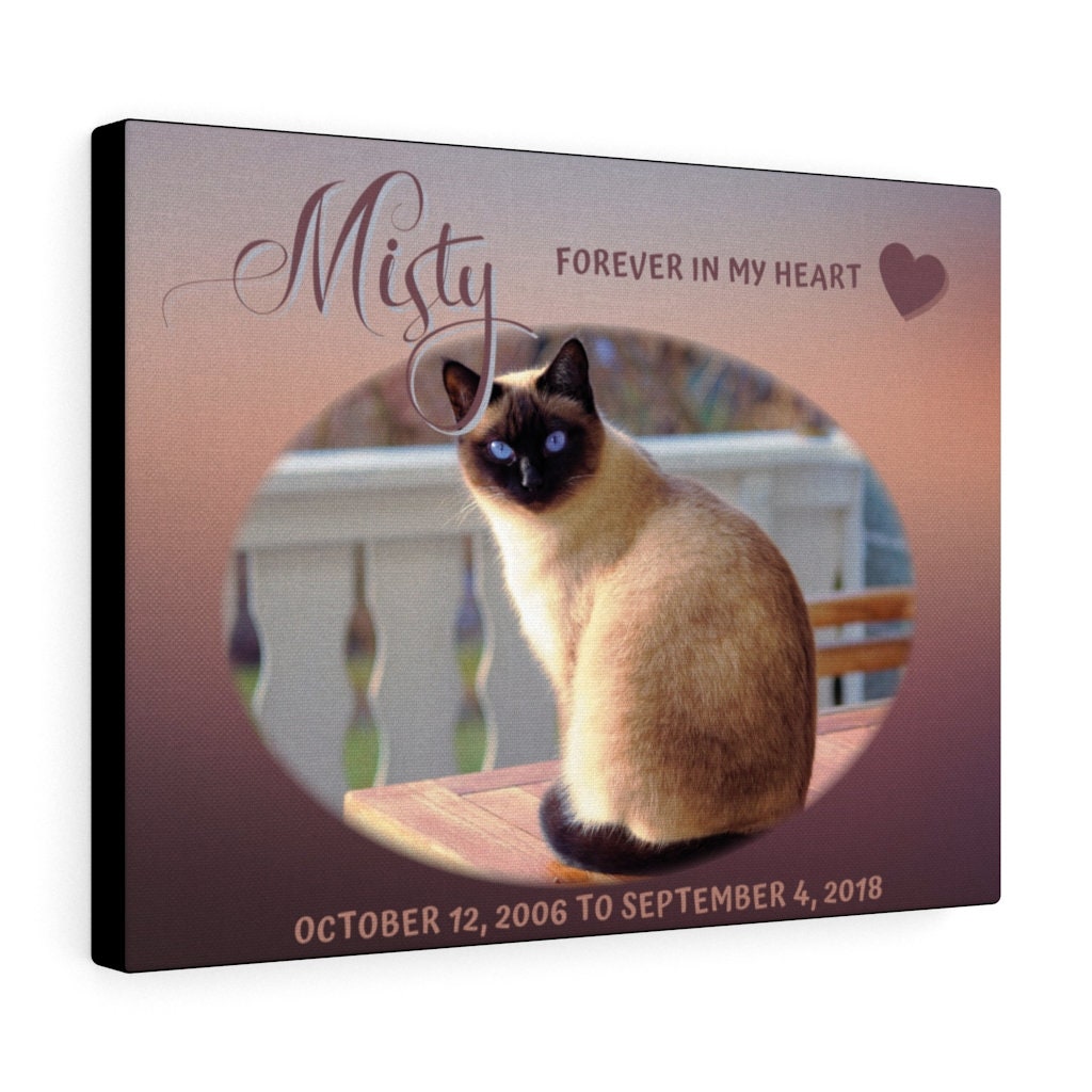 Pet Memorial Canvas Cat Memorial Gift Pet Loss Canvas in Etsy