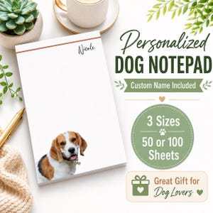 Personalized Notepad, Custom Notepad, DOG Notepad, Photo Notepad, Personalized Stationery, Writing Pad, Gift Notepad