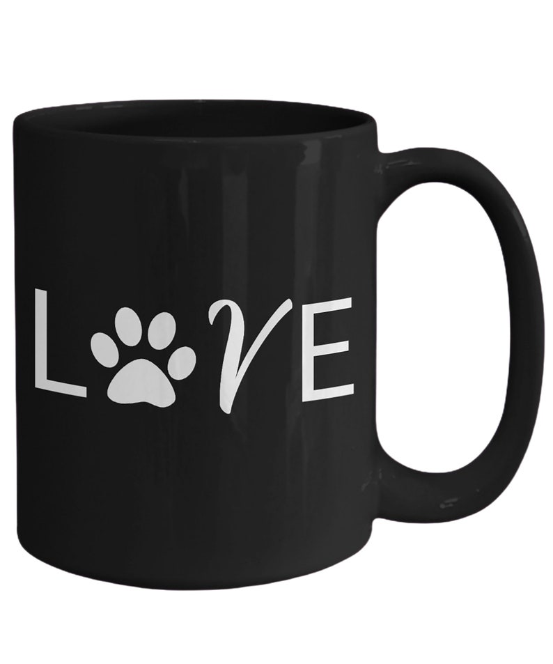 Dog Lover Mug, Cat Lover Mug, Coffee Mug for Animal Lovers, Gift Mug, Pet Coffee Mug, Black