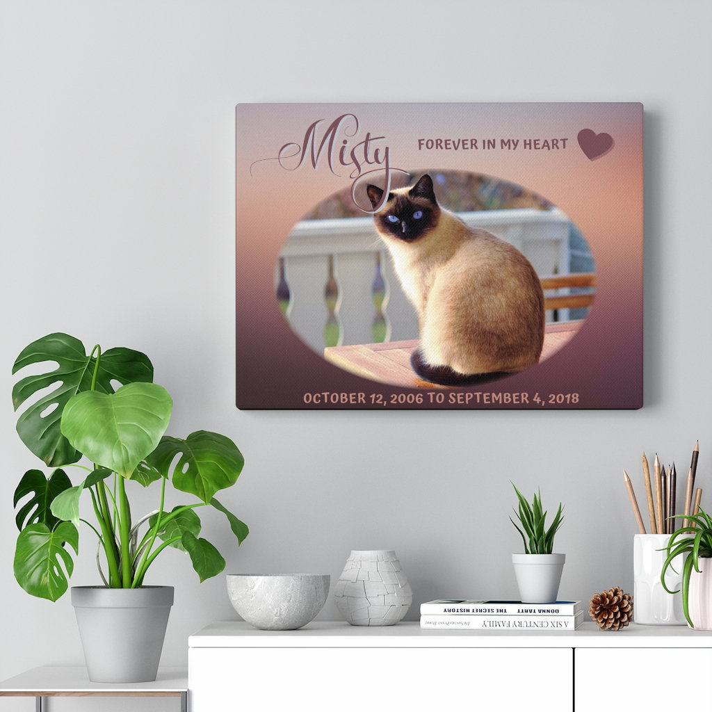 Pet Memorial Canvas Cat Memorial Gift Pet Loss Canvas in Etsy