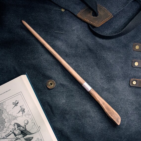 Cherry Wood Wand 'nimbus' Aluminium Accent Etsy UK