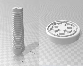 Cabo e inserto para faca de campo imperial | Arquivos para impressão 3D STL