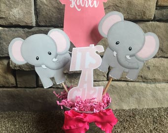 Elephant Girl Baby Centerpiece