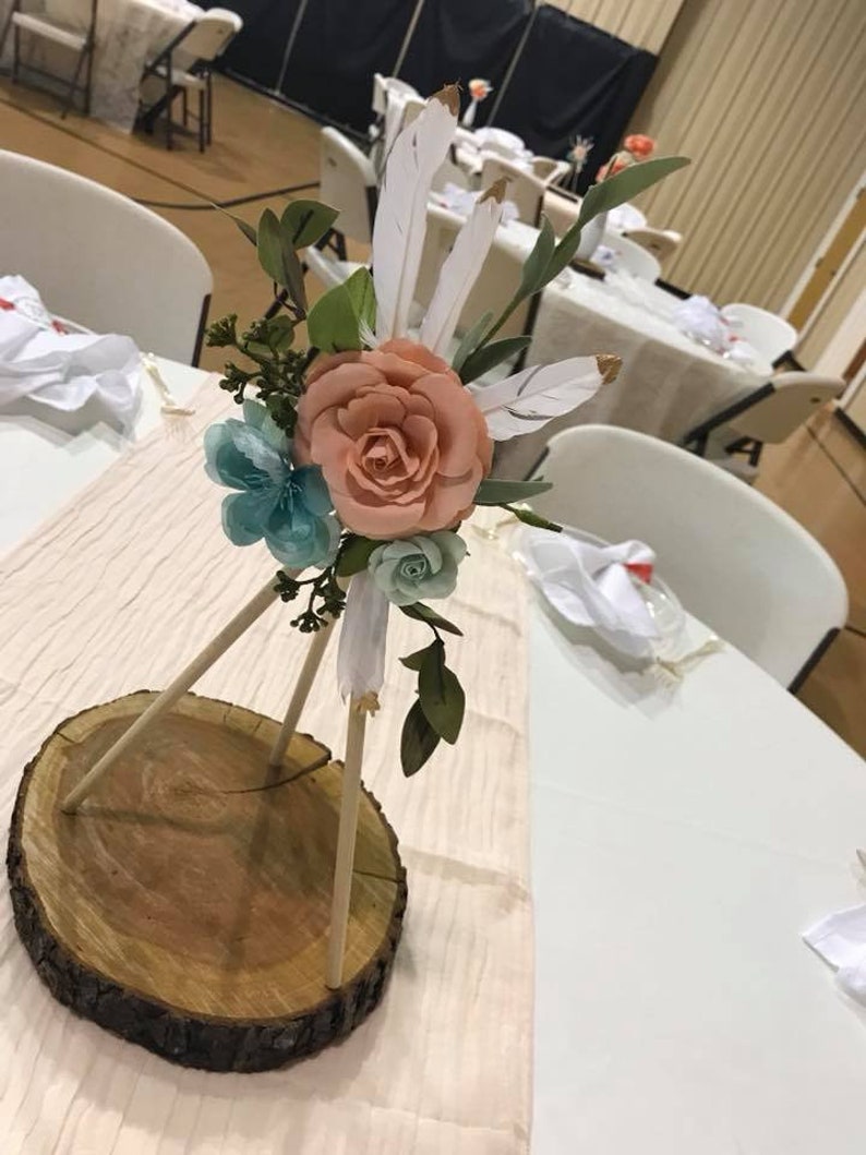 Boho Tee Pee centerpieces