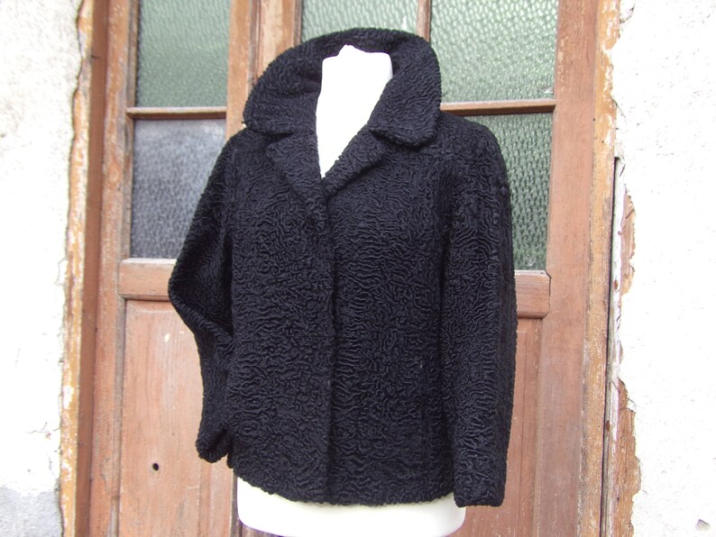 Real Fur Jackets Astrakhan Persian Lamb Fur Coat Black Size 10 Women/'s Astrakhan Jackets Autumn Winter Outerwear Women Coat
