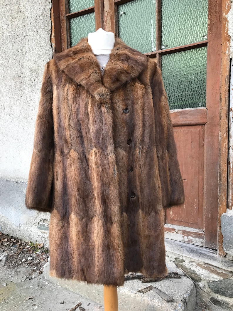 Vintage Mink Coat. Real Fur. Long Mink Coat. Lush Brown. Etsy