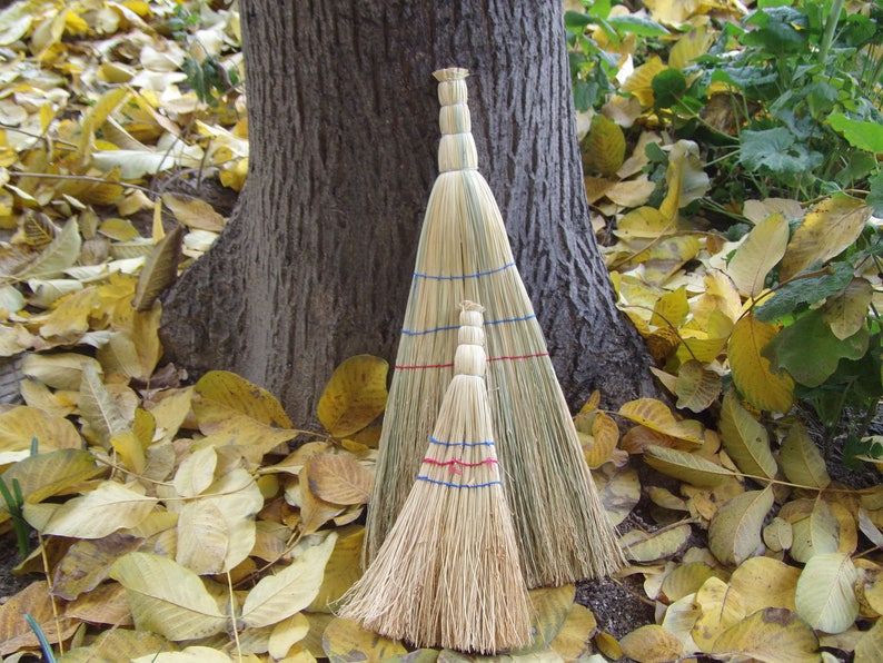 Free Shipping Pair Vintage Brooms Handmade Corn Brooms Brush Etsy