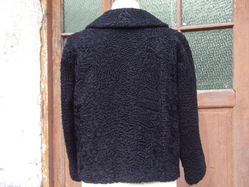 Real Fur Jackets Astrakhan Persian Lamb Fur Coat Black Size 10 Women/'s Astrakhan Jackets Autumn Winter Outerwear Women Coat