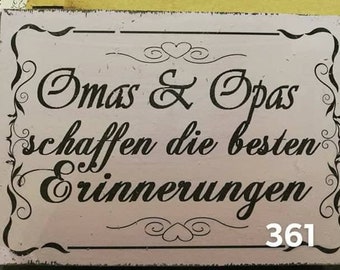 Vintageschild, Dekoschild ,Familienschild