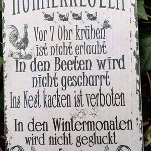 Hühneregeln im Shabbystil