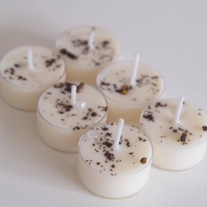 Coffee and Vanilla scented soy tea light candles, vegan tea lights, handmade UK image 3