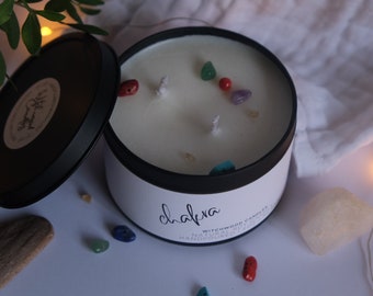 Chakra soy candle, vegan gift idea, meditation candle, mindfulness candle aromatherapy candle, handmade UK