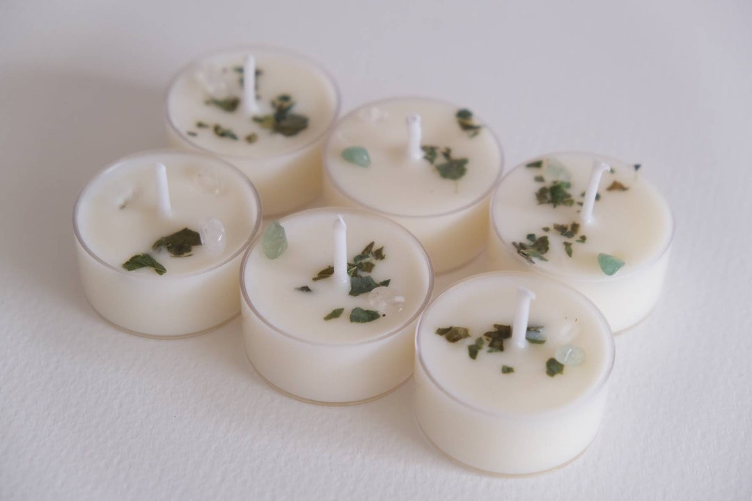Coconut and Lime Scented Tea Light Candles, Vegan Tea Lights, Handmade